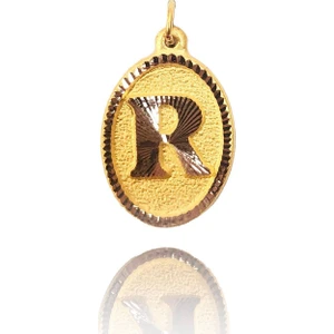 0.25 Gram 14 Ayar Altın R Harf Kolye Ucu