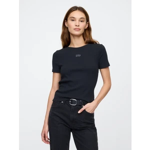 Kadın Siyah Gap Logo Modern Crop T-Shirt