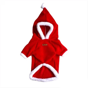 Luli Pet Yılbaşı Kapüşonlu Polar Kedi Köpek Sweatshirt M