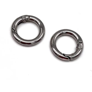 Angel Çanta Aksesuar 2'Li Gümüş Renk Küçük Yaylı Halka