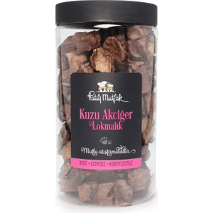 Patili Mutfak Kurutulmuş Kuzu Akciğer Lokmalık Köpek Kedi Ödül Maması (150 G)