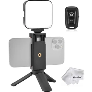 Telefonlar Için Mini Fonksiyonel Tripod + 49 LED Light + Kumanda