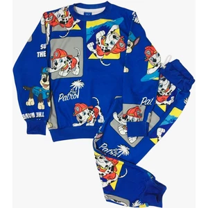 Arya Nisa Kids  Erkek Çocuk 2 Iplikli Full Likralı Kumaş Paw Patrol Karakterli Mavi Uzun Kollu Eşofman Takım