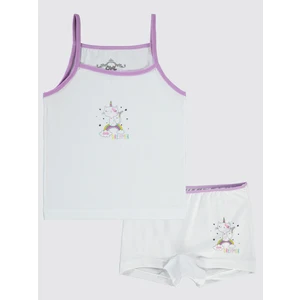 Civil Girls Kız Çocuk Iç Çamaşır Takımı 2-10 Yaş Beyaz