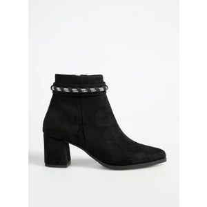 F By Fabrika Siyah Kadın Topuklu Bot Mıyu