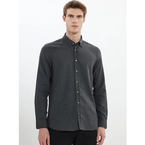 Altınyıldız Classics Slim Fit Düğmeli Yaka Antrasit Erkek Gömlek ACE202510303_GÖMLEK Par Dy