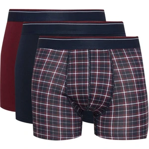 Regular Fit Kareli 3'lü Boxer D2315AX24AU