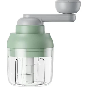 Beautylife Store 250ML Manuel Döner Kesme，mini El Rondosu 3 Çelik Bıçaklı Kablosuz Doğrayıcı (Yurt Dışından)