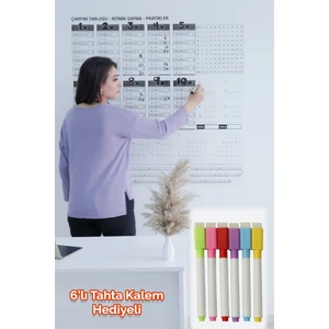 Pi Papers Çarpım Tablosu (6'lı Kalem Seti Hediye)- Yapışkansız Tutunan, Not Kağıt Tutucu Özellikli Statik Akıllı Kağıt Yazı Tahtası