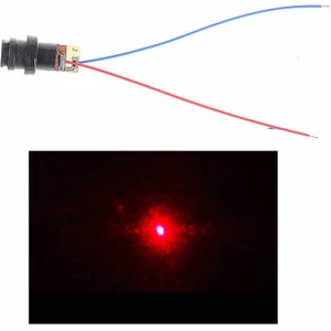 Kablolu Kırmızı Nokta Lazer Modül Plastik Kafa 5mw 650NM 3V 5V 6mm 15 Metre Mesafe Lazer Diyot Modül