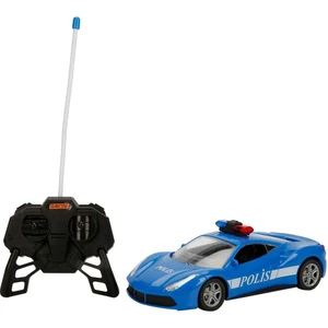 Uzaktan Kumandalı Polis Araba 1:20 Ölçek 21 Cm Siyah 3-6 Yaş Çocuklar İçin