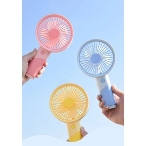 Taşınabilir Mini USB Fan Telefon Standlı Masaüstü ve El Tipi 3 Kademeli Lityum Şarj Edilebilir Mini Vantilatör Soğutucu 20CM Mini Fan YM88176 - Mavi (YM88176 - Mavi)
