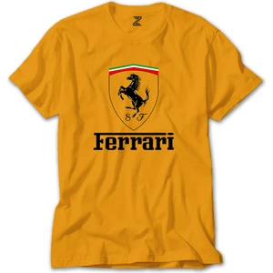Z zepplin Ferrari Logo Sarı T-Shirt