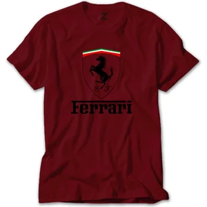 Z zepplin Ferrari Logo Kırmızı Tişört