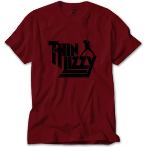 Z zepplin Thin Lizzy Text Kırmızı Tişört