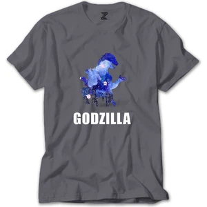 Godzilla In City Gri Tişört