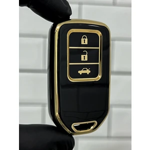 Barkas Elektronik Honda Civic Crv Hrv Accord City Keyless Go Nano Anahtar Kılıfı 3 Buton Siyah
