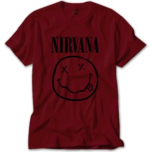 Nirvana Smiley Face Kırmızı Tişört