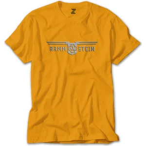 Rammstein Double Line Sarı Tişört