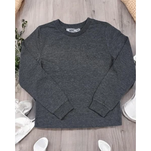 Unisex Çocuk Bisiklet Yaka Uzun Kollu Likralı Tişört Body