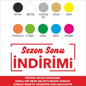 2Mak Sticker Mağaza Vitrin (Sezon Sonu) Indirim Yazısı