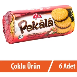 Pekala Kakaolu Fındık Kremalı Sandviç Bisküvi 6x200 Gr