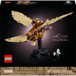 LEGO® Icons Leonardo da Vinci'nin Uçan Makinesi 10363 - Tarih Seven Yetişkinler için Dekoratif Model Yapım Seti (493 Parça)