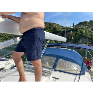Erkek Büyük Beden Lacivert Düz Renk Standart Boy Mayo Deniz Şortu