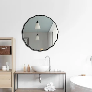 MKS Design Dalgalı Ayna / Yuvarlak Ayna / Dekoratif Ayna / Banyo Aynası