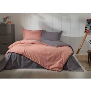 Ranforce Nevresim Takımı Tek Kişilik Colormix Kremit Antrasit