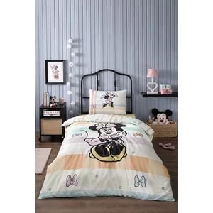 Minnie Mouse Happy Tek Kişilik Disney Lisanslı Lastikli Fitted Çarşaf Çocuk Nevresim Takımı