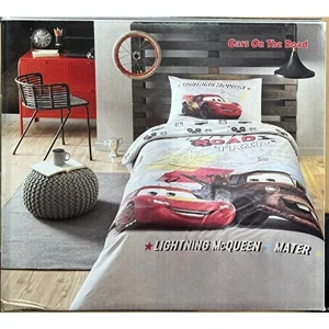 Disney Cars On The Road Tek Kişilik Nevresim Takımı - Gri