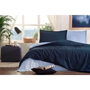 Colormix Indigo Gök Mavisi Çift Kişilik Ranforce Nevresim Takımı