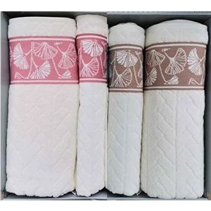 Loseta Best Set (Hamam Takımı) Bej-Pembe