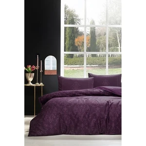 Saten Nevresim Takımı Çift Kişilik Clasurol Mürdüm