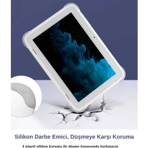 8 İnç Çift SIM 4G Tablet – Type-C Şarj, 5G Wi-Fi, Android 9.0, Corning Gorilla Cam,Beyaz, Hafıza Kart Hediyeli