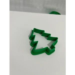 Çam Ağacı Şeklinde Yılbaşı Temalı Kurabiye Kalıbı, Kesici- 7 cm