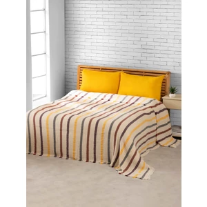 Mylasa Home Mylasahome Müslin 4 Katlı Çizgili Yatak Örtüsü Çift Kişilik 220 x 240 cm
