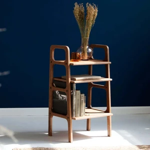 Faggio Masif Ahşap Kitaplık ve Raf Ünitesi, 90 x 50