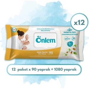 Papatyalı Islak Havlu 90 x 12 Adet