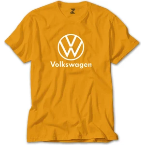 Z zepplin Volkswagen New Logo Text Sarı Tişört