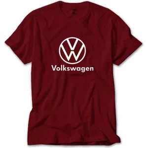 Z zepplin Volkswagen New Logo Text Kırmızı Tişört