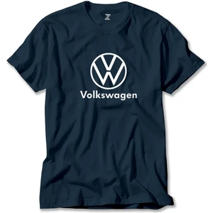 Z zepplin Volkswagen New Logo Text Lacivert Tişört