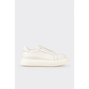 Beyaz Deri Erkek Spor Ayakkabı