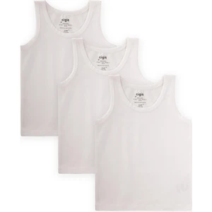 Üçlü Geniş Askılı Atlet 2-9 Yaş Ekru