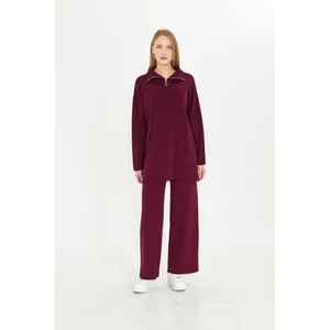 Irmak Kerekli Oversize Fermuarlı Triko Alt Üst Takım 1805