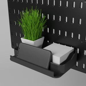 Smilesepet Çok Amaçlı Organizatör Pano Parçası Kutu Raf 11 x 17 cm Siyah