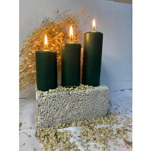 Usta Mum 3 Adet Silindir Mum 11-9-7 Cm Çap 4 Cm