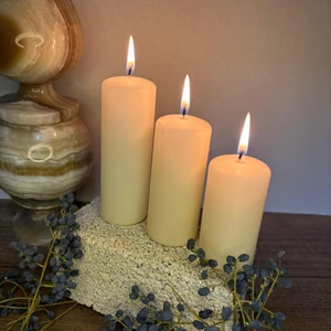 Usta Mum 3 Adet Silindir Mum 11-9-7 Cm Çap 4 Cm