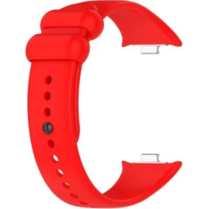 Xiaomi Smart Band 9 Pro Kordon Delikli Kayış Silikon Kırmızı